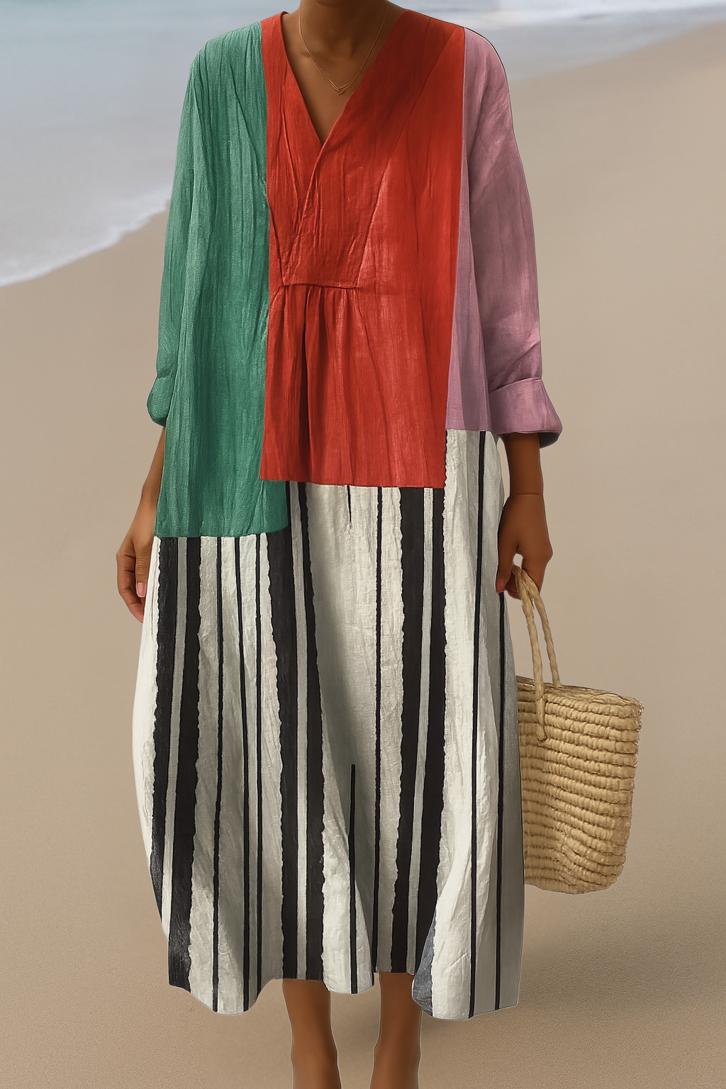 Anne™ | Elegant Long Sleeve Maxi Dress for Women