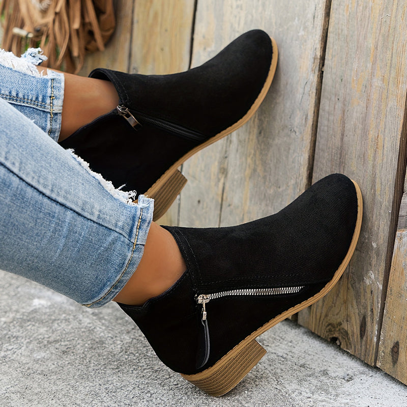 Britney™ | Comfortable Black Ankle Boots for Women