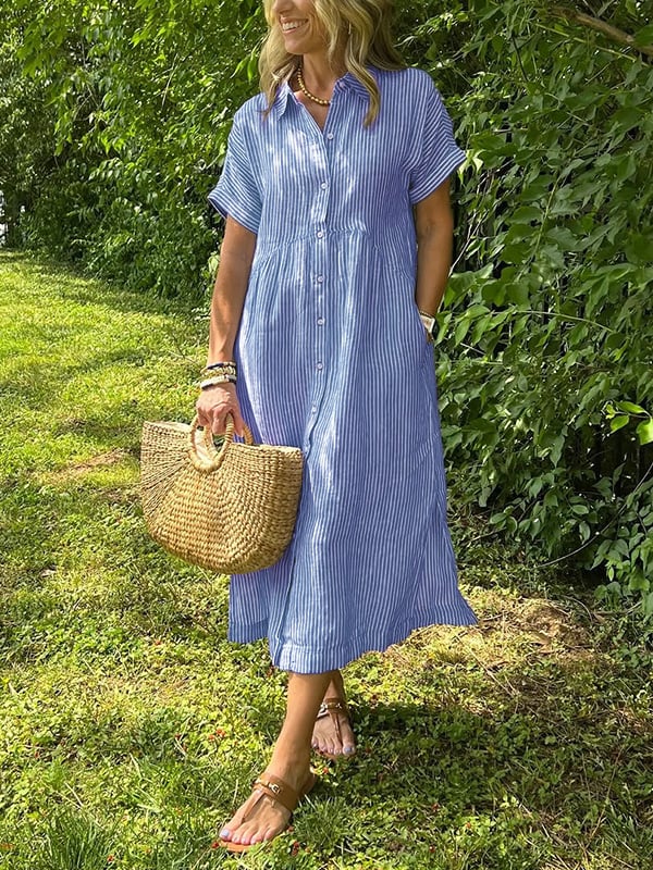 Megan™ | Effortless Midi Dress with Sleeves for Women