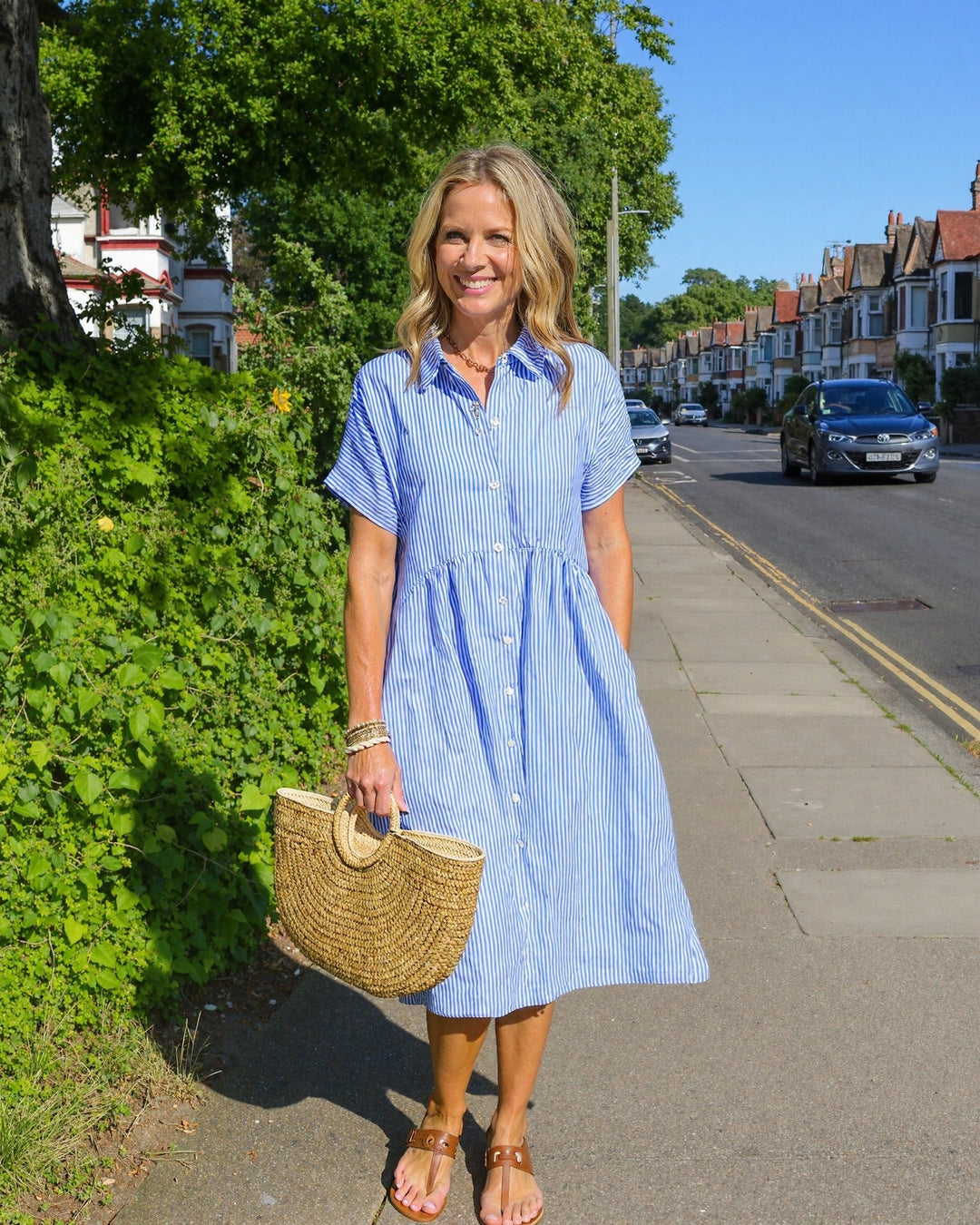 Megan™ | Effortless Midi Dress with Sleeves for Women