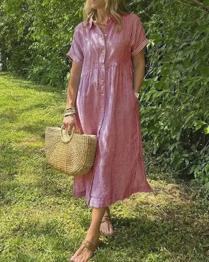 Megan™ | Effortless Midi Dress with Sleeves for Women