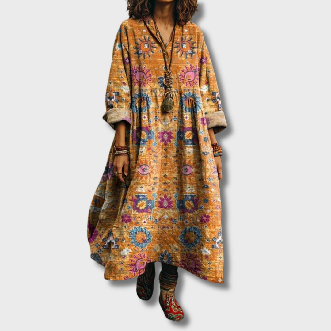 Nereida™ | Effortless Long Sleeve Maxi Dress for Women