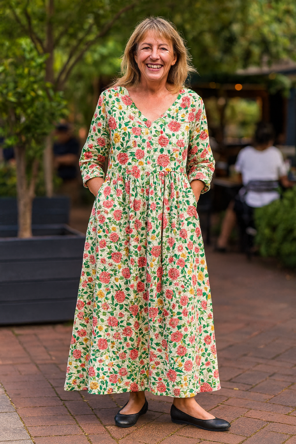 Noelia™ | Effortless Floral Maxi Dress With Sleeves