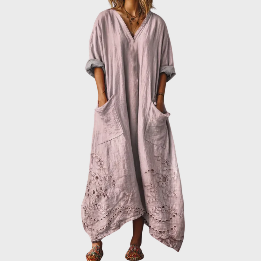 Olwen™ | Effortless Comfort Long Sleeve Maxi Dress