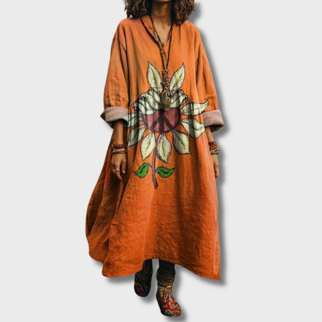 Ondine™ | Effortless Flow Long Sleeve Maxi Dress