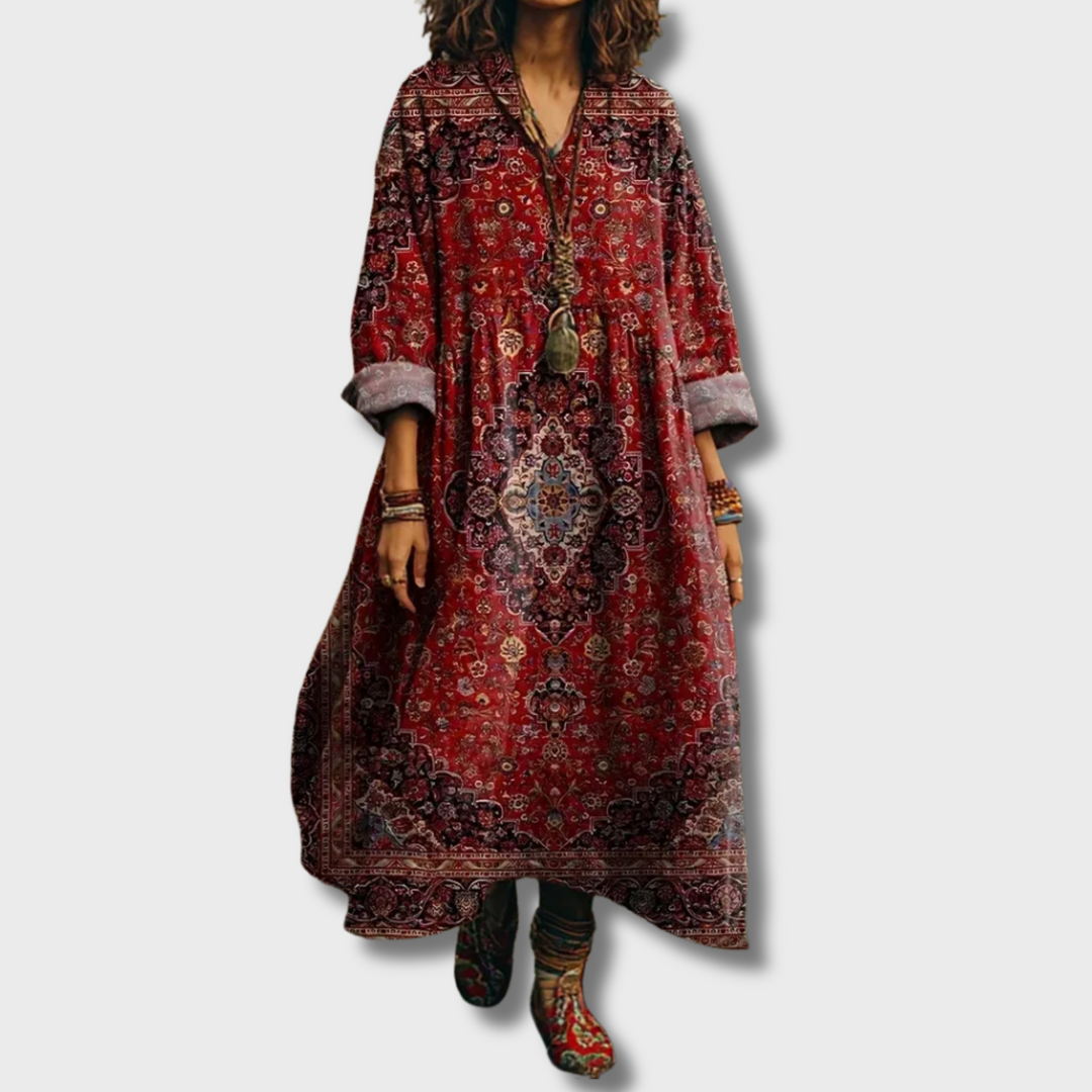 Quilla™ | Effortless Floral Maxi Dress with Sleeves