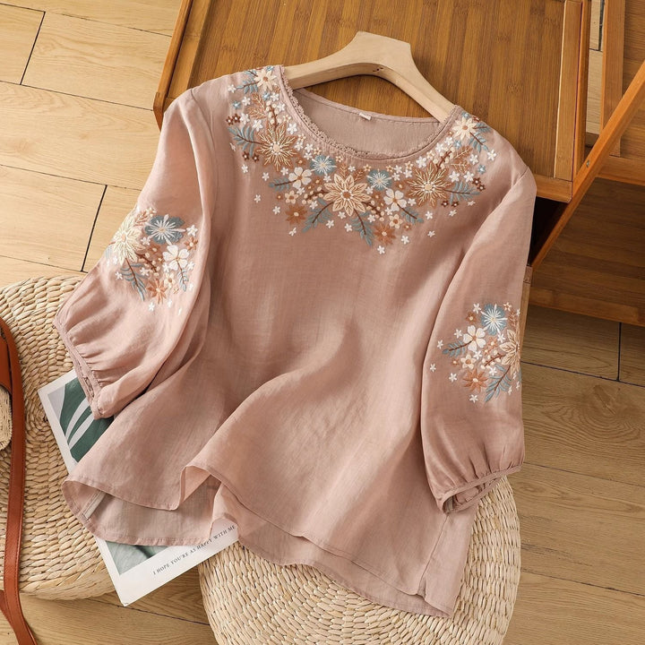 Rosabelle™ | Elegant Floral Blouse for Summer Tops