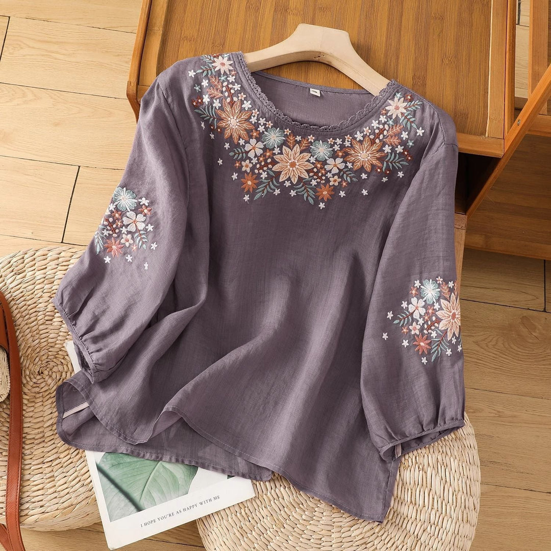 Rosabelle™ | Elegant Floral Blouse for Summer Tops