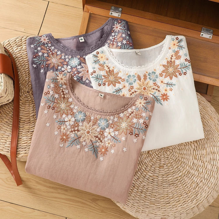 Rosabelle™ | Elegant Floral Blouse for Summer Tops
