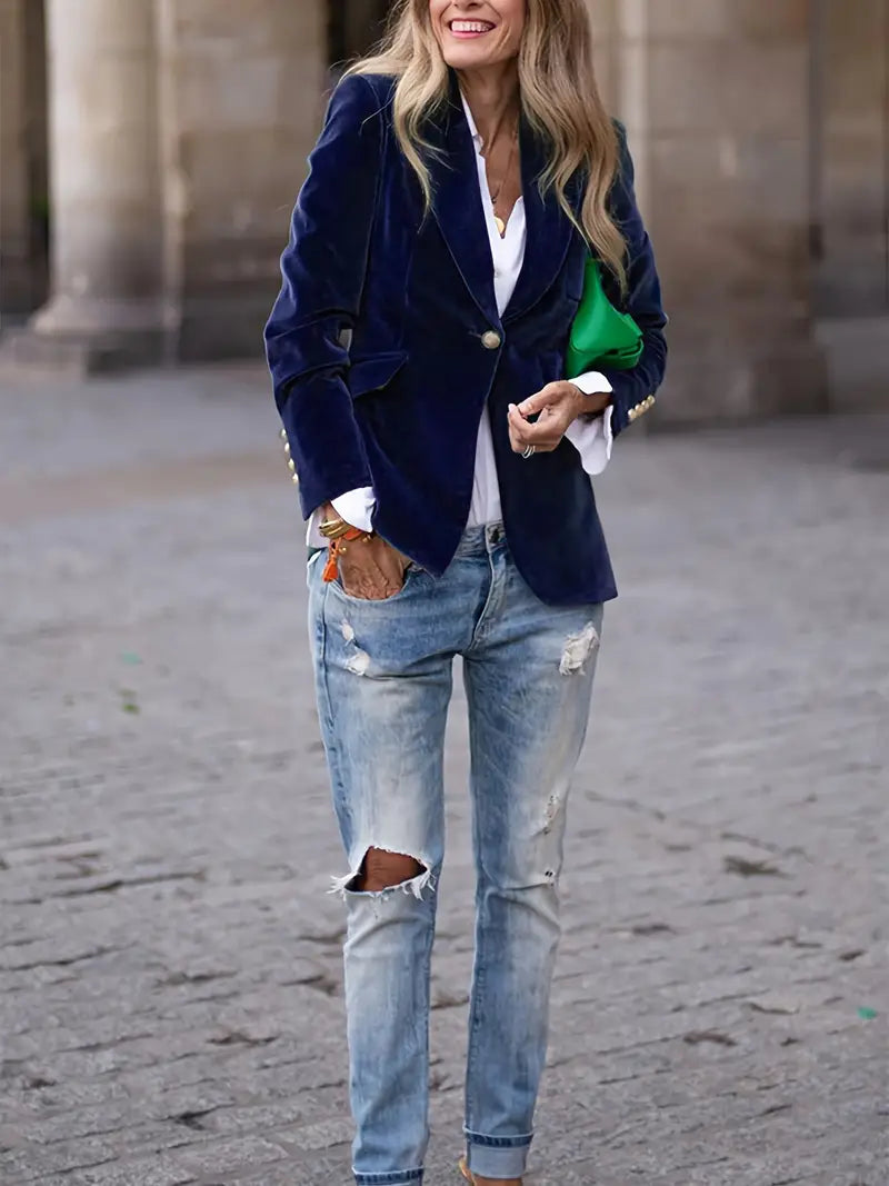Kelly™ - Elegant Velvet Blazer