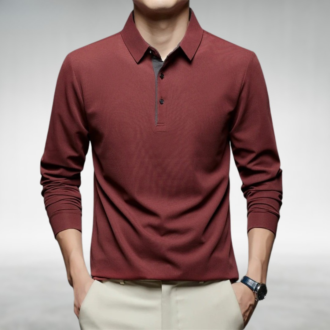 Collin™ | Tailored Comfort Long Sleeve Polo Shirt