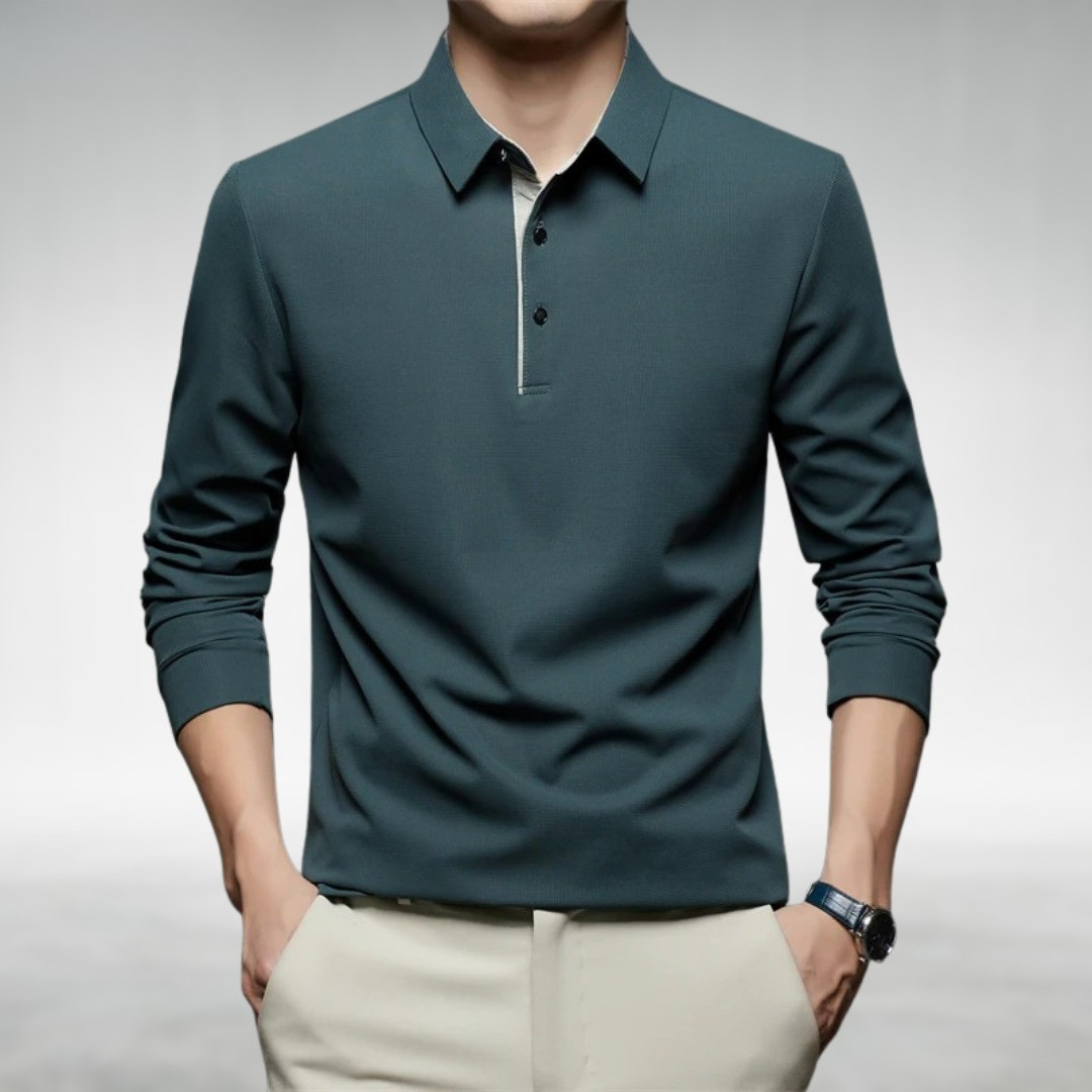 Collin™ | Tailored Comfort Long Sleeve Polo Shirt
