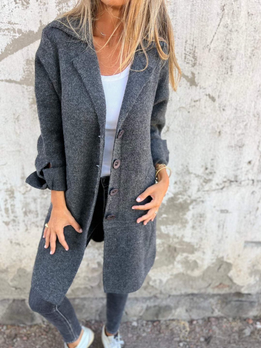 Brianna™ - Long Knit Coat
