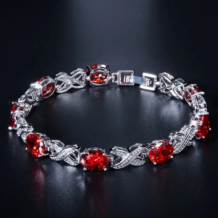 Alendra™ | Elegant White Gold Bracelet