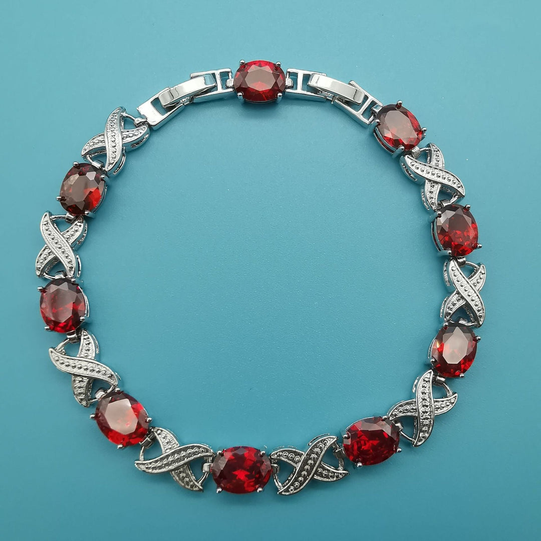 Alendra™ | Elegant White Gold Bracelet