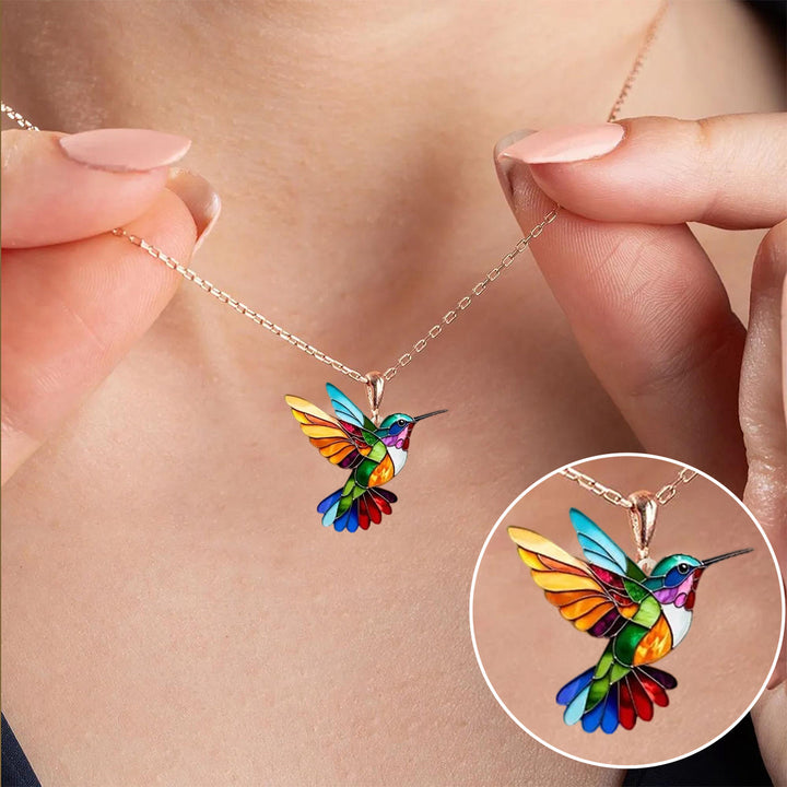 Aorelle™ | Unique Colorful Hummingbird Necklace