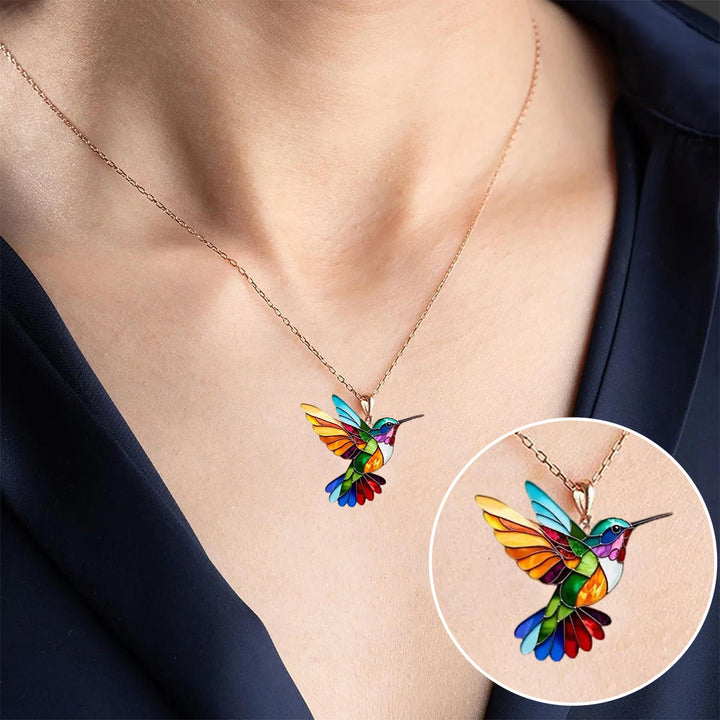 Aorelle™ | Unique Colorful Hummingbird Necklace