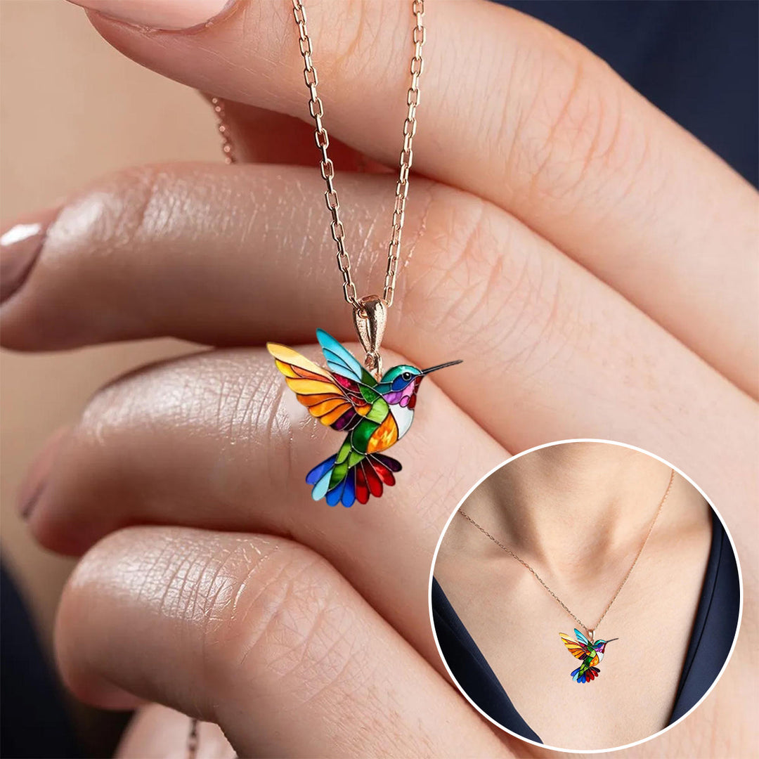 Aorelle™ | Unique Colorful Hummingbird Necklace