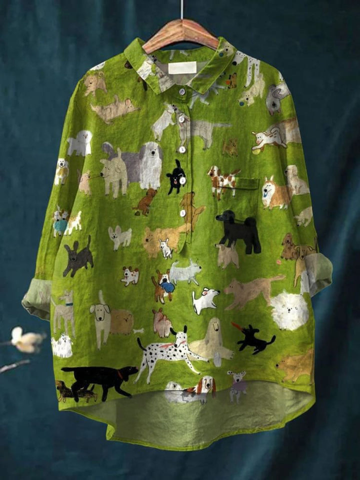 Blakey | Dog Vintage Art Blouse