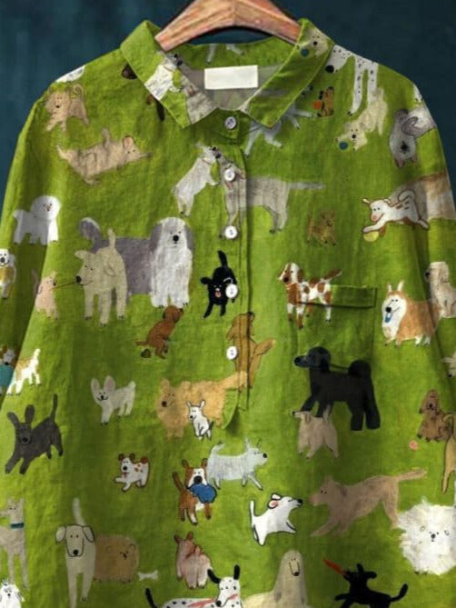 Blakey | Dog Vintage Art Blouse