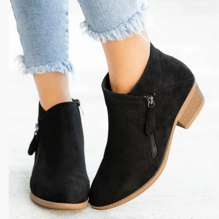 Britney™ | Comfortable Black Ankle Boots for Women