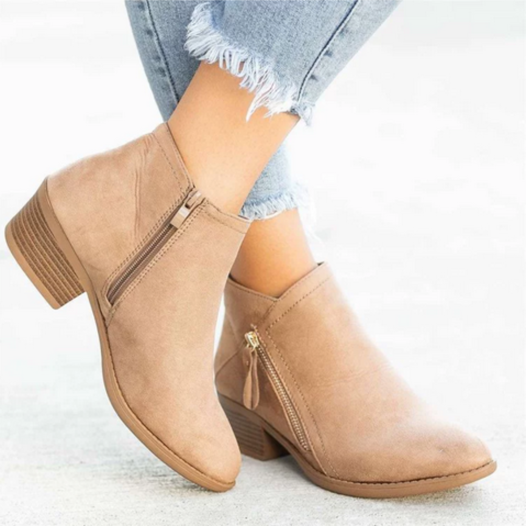 Britney™ | Comfortable Black Ankle Boots for Women