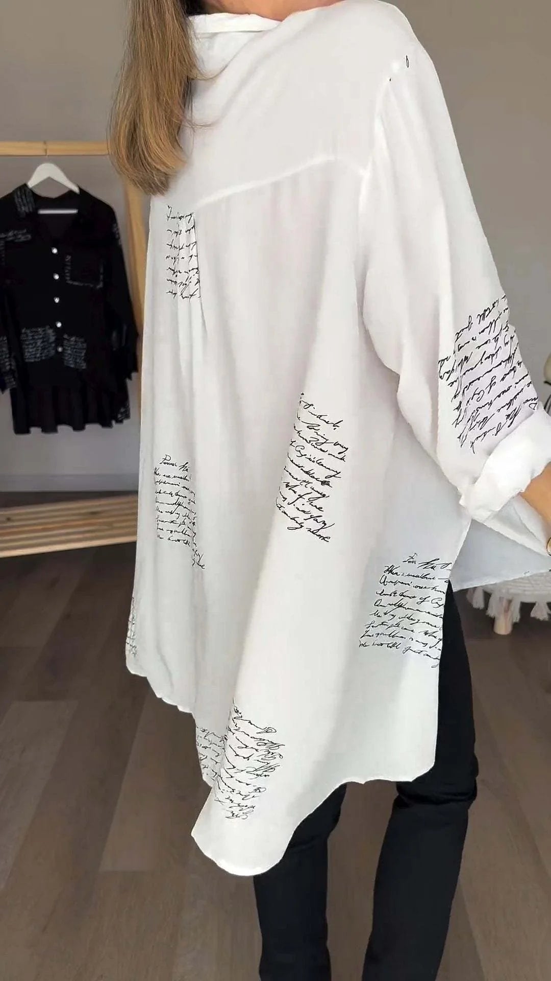 Cara | Handwriting Design Button Up Shirt