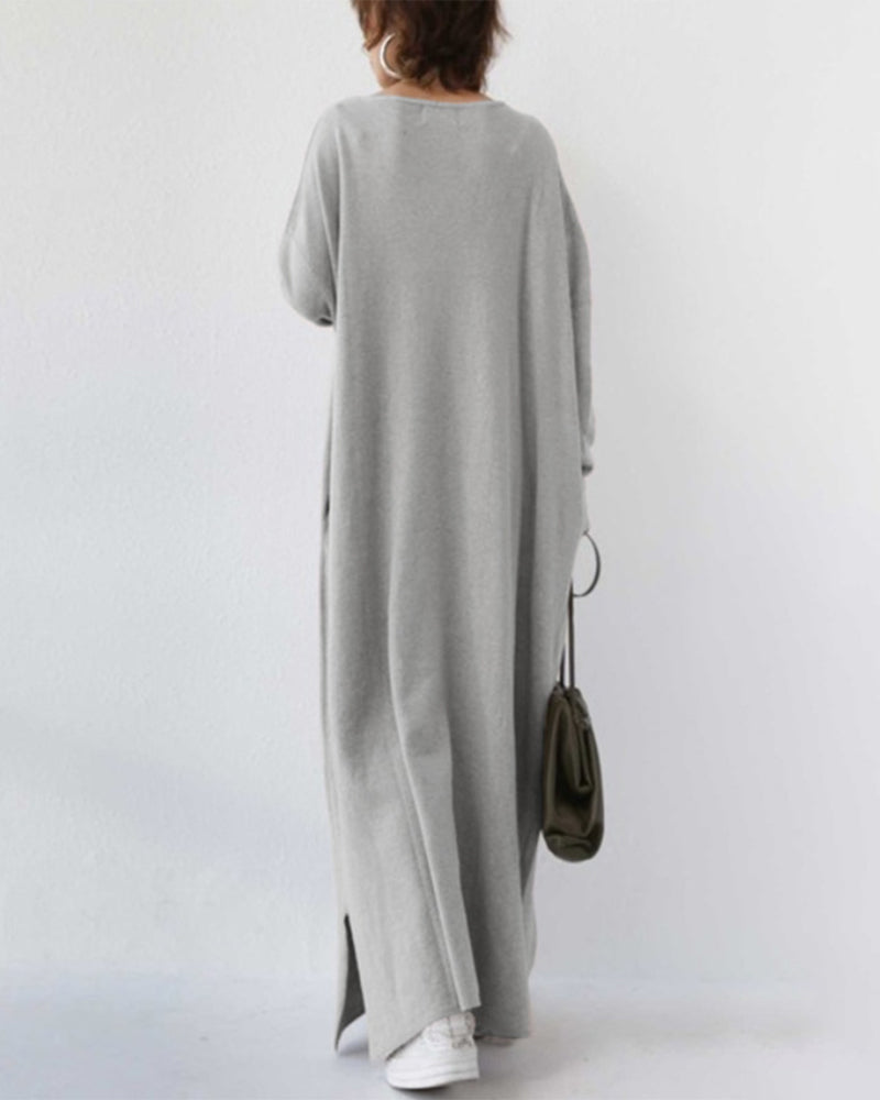 Carla™ | Elegant Long Sleeve Maxi Dress for Women