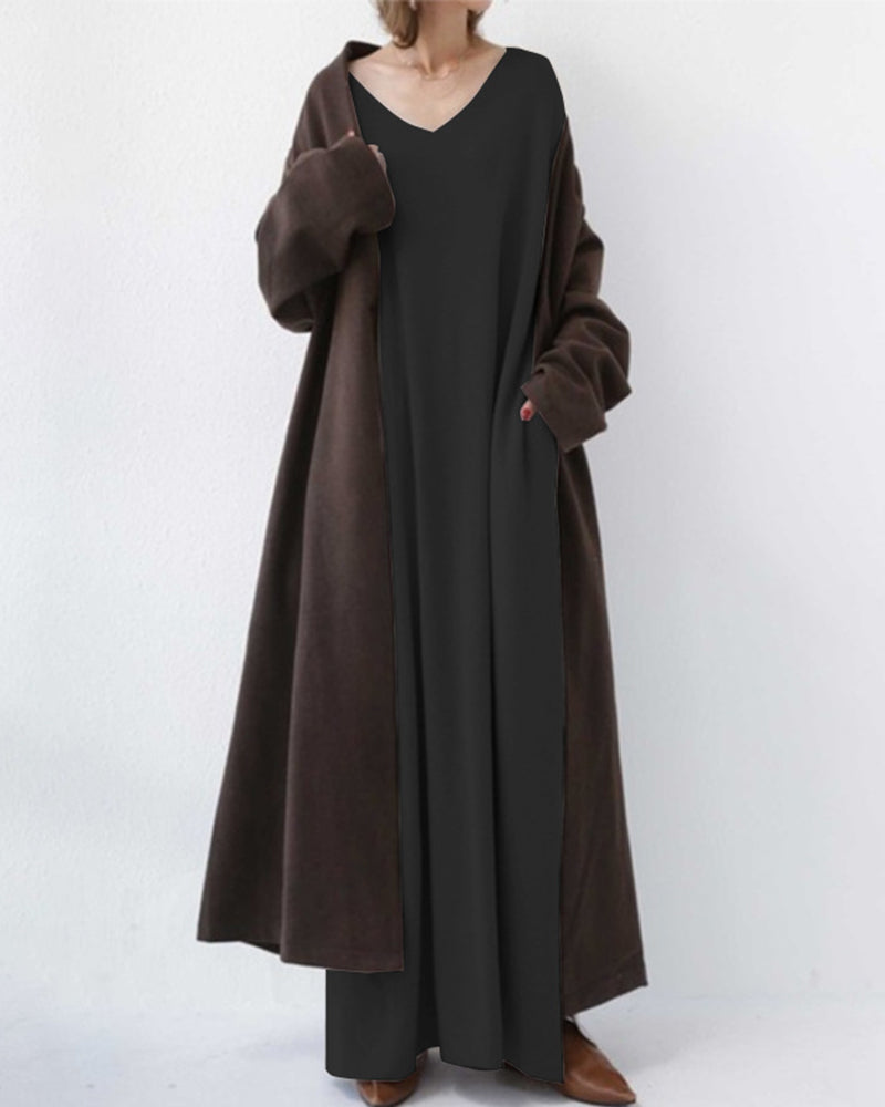 Carla™ | Elegant Long Sleeve Maxi Dress for Women