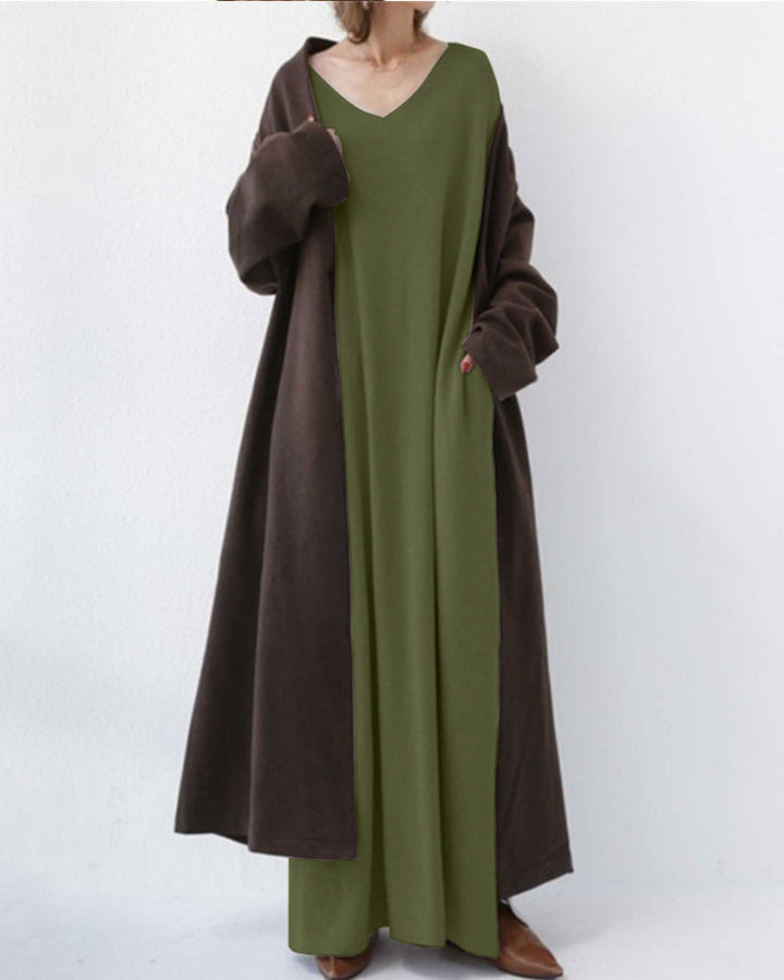 Carla™ | Elegant Long Sleeve Maxi Dress for Women