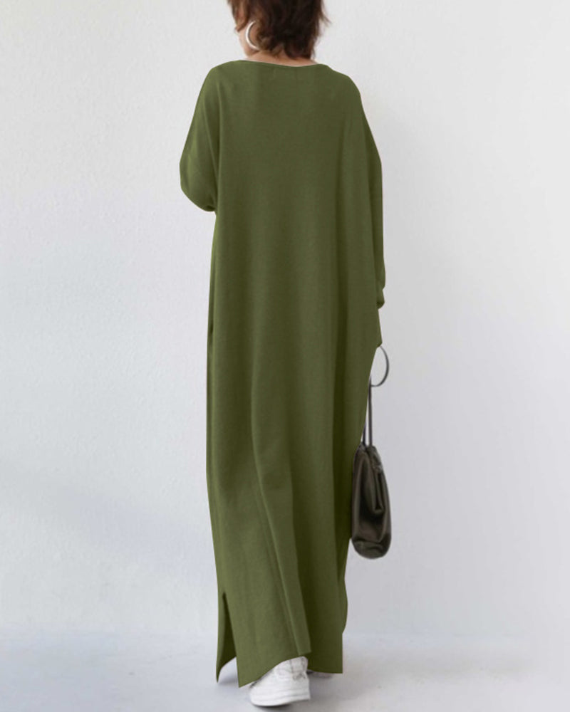 Carla™ | Elegant Long Sleeve Maxi Dress for Women