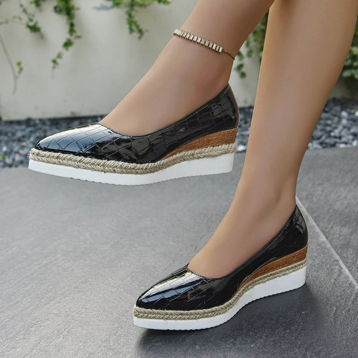 Catalina Skye Heels - Stylish Vegan Leather Wedge with All-Day Comfort