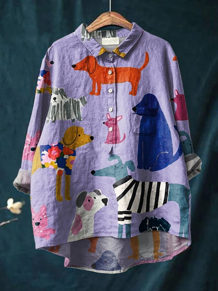 Sara | Dog Vintage Art Blouse