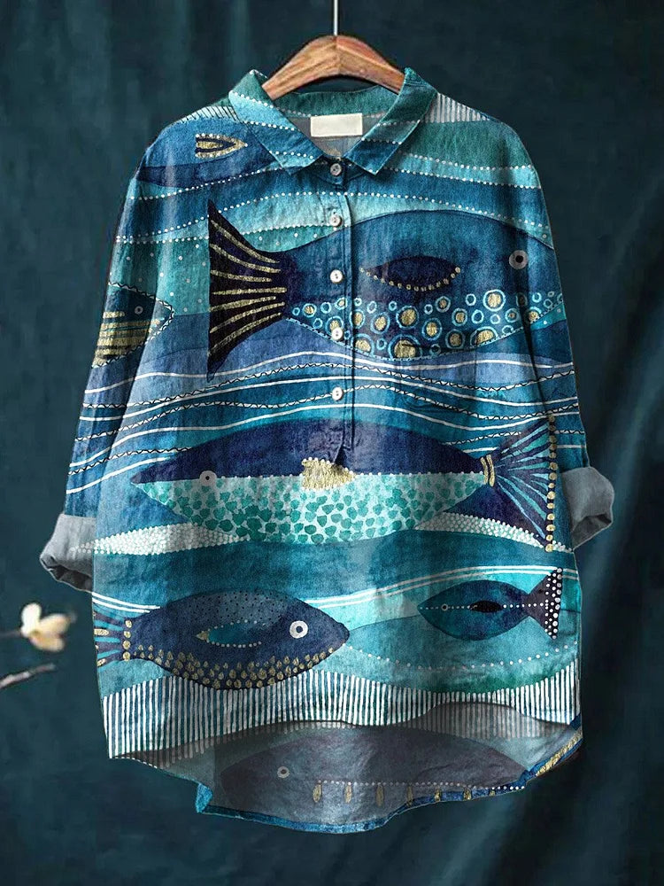 Sara | Dog Vintage Art Blouse