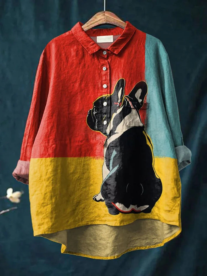 Sara | Dog Vintage Art Blouse