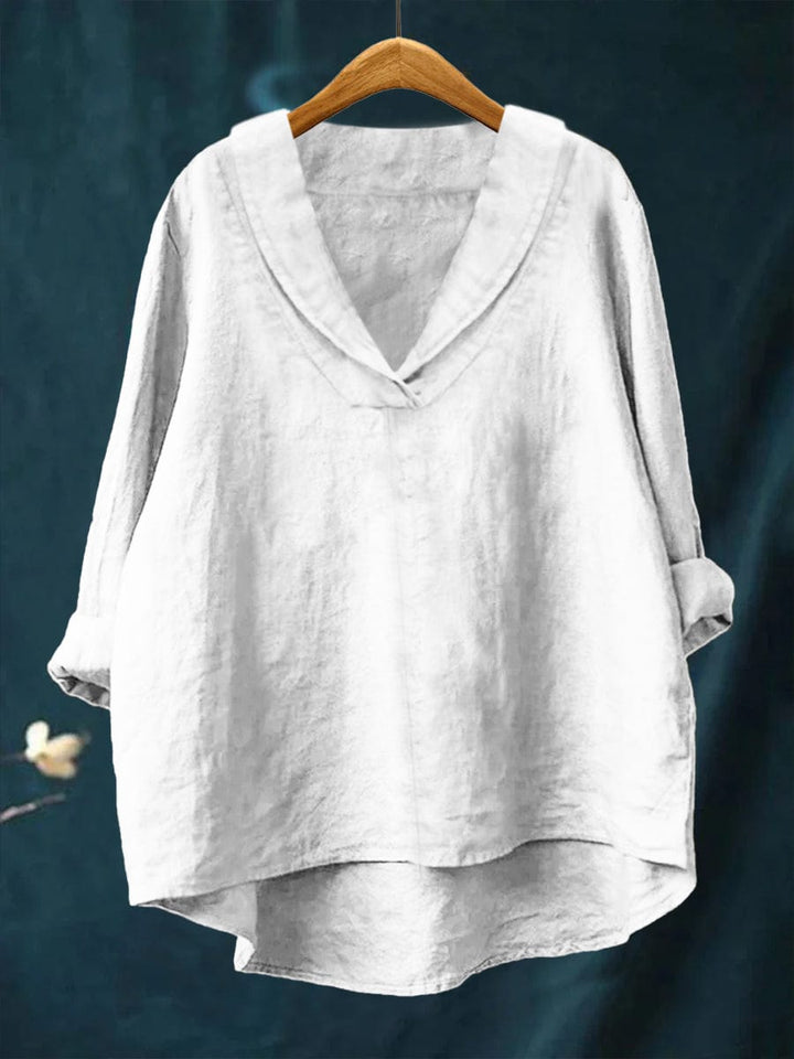 Claudia™ | Elegant White Blouse for Summer Comfort