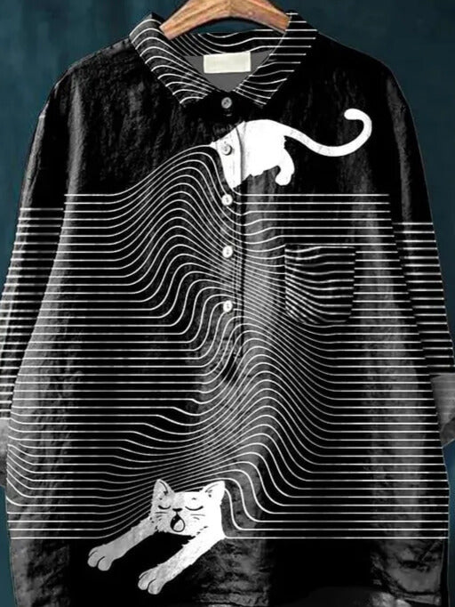 Cilly | Cat Vintage Art Blouse