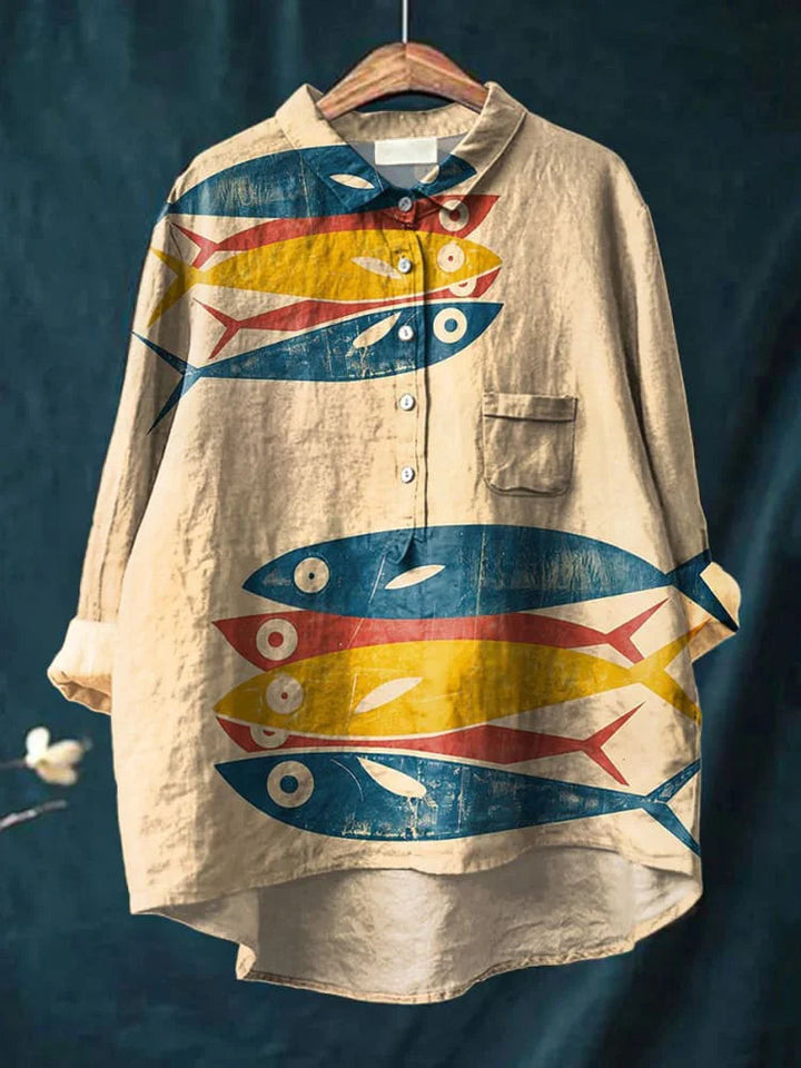 Dacy | Fish Vintage Art Blouse