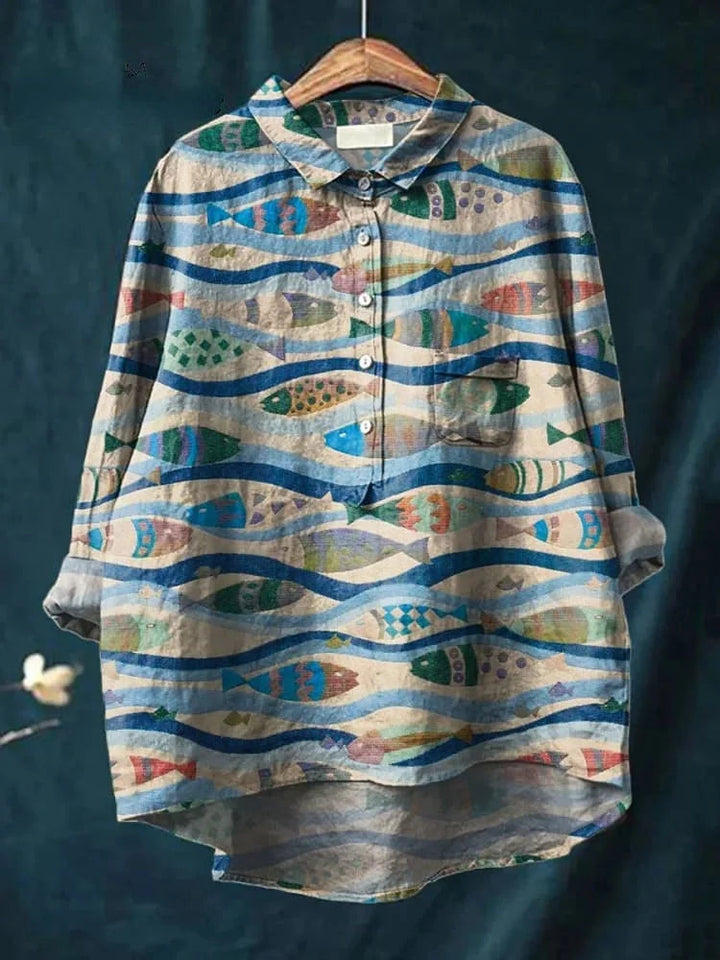 Dacy | Fish Vintage Art Blouse