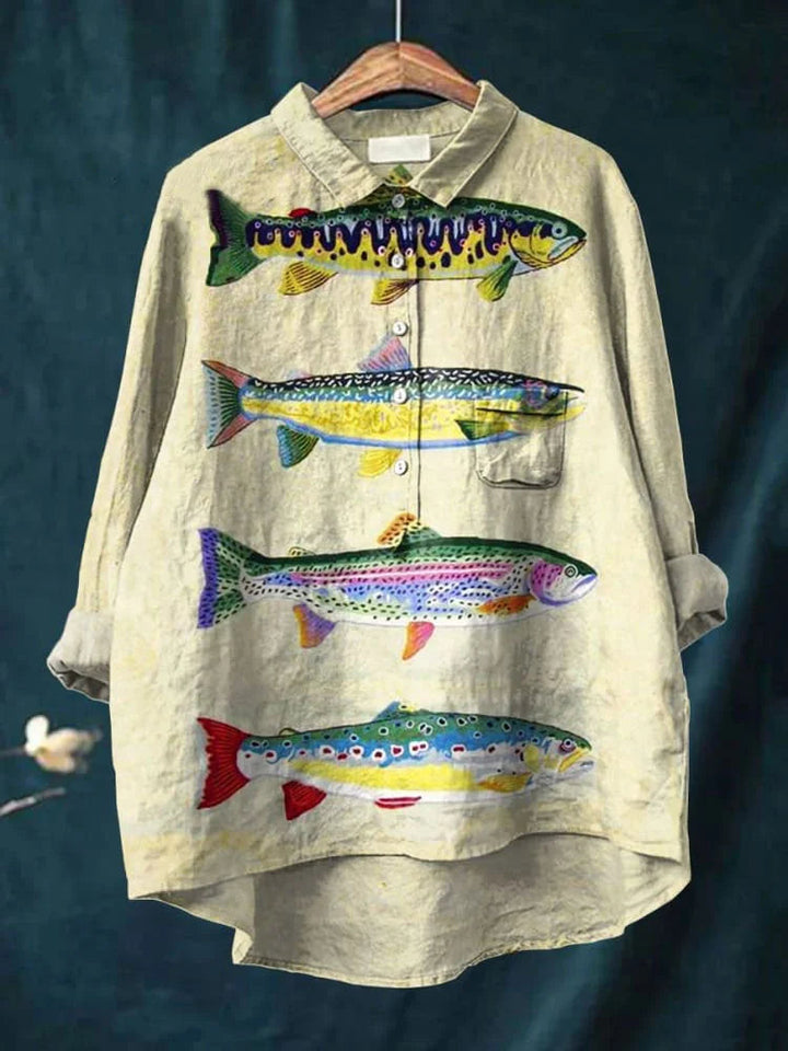Dacy | Fish Vintage Art Blouse
