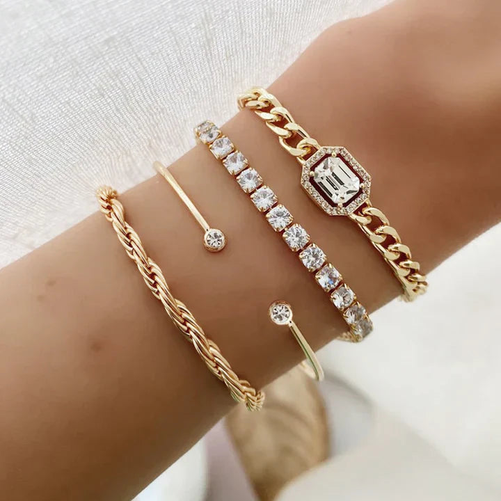Domitia™ | Elegant Stack of Bracelets