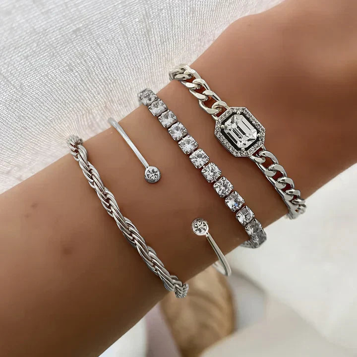 Domitia™ | Elegant Stack of Bracelets
