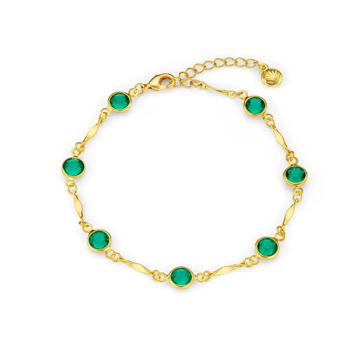 Emeralda™ | Elegant Gold Link Bracelet