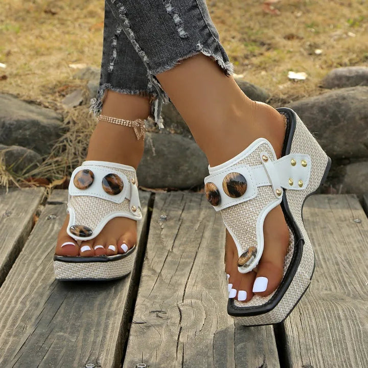 Evelina Resin Slides - Comfortable Slip-On Design for Summer Style