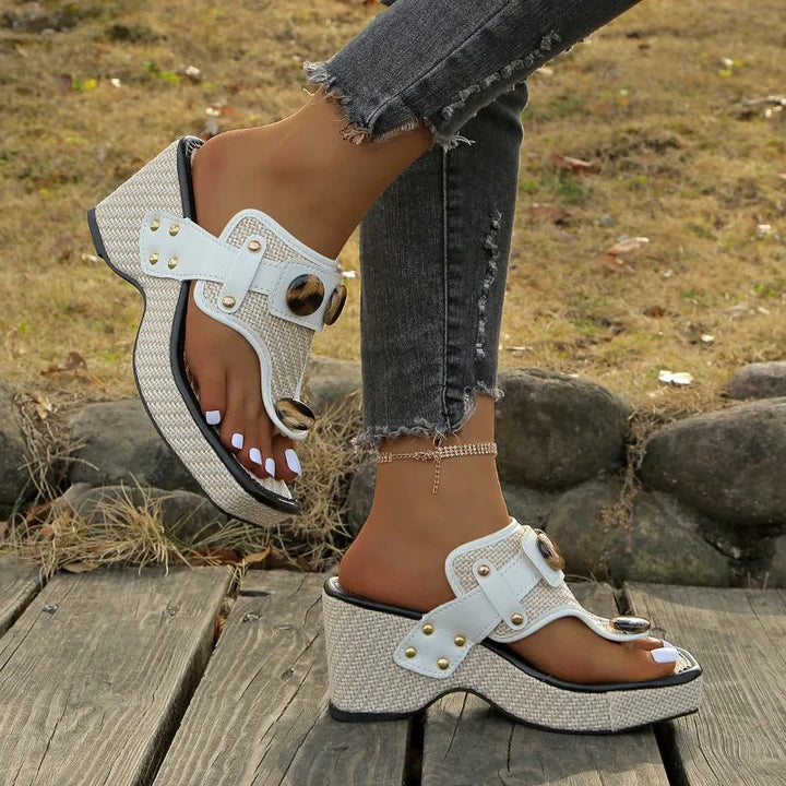 Evelina Resin Slides - Comfortable Slip-On Design for Summer Style