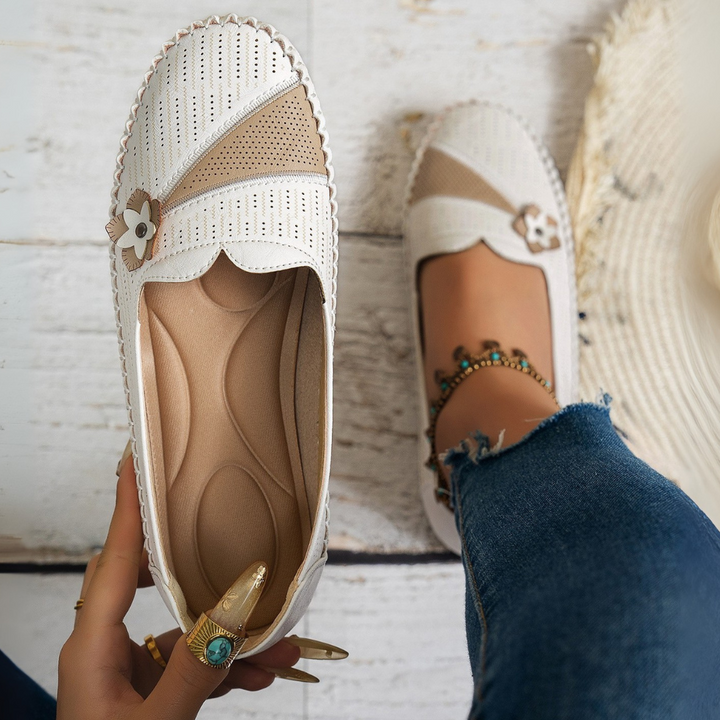 Flora Bloom Slip-Ons - Stylish Comfort with Breathable Design