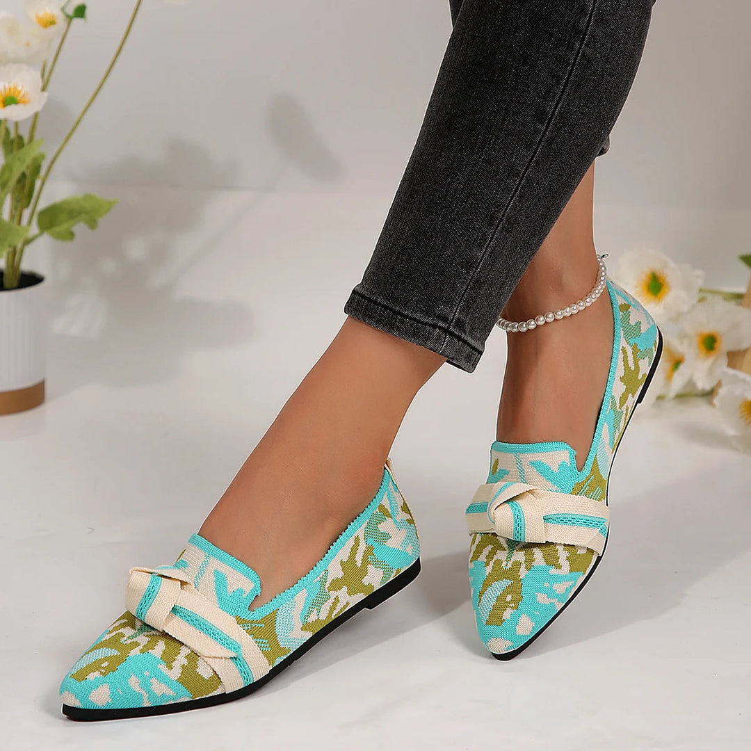 Florina Black Flats for Women - Cushioned Comfort & Breathable Design