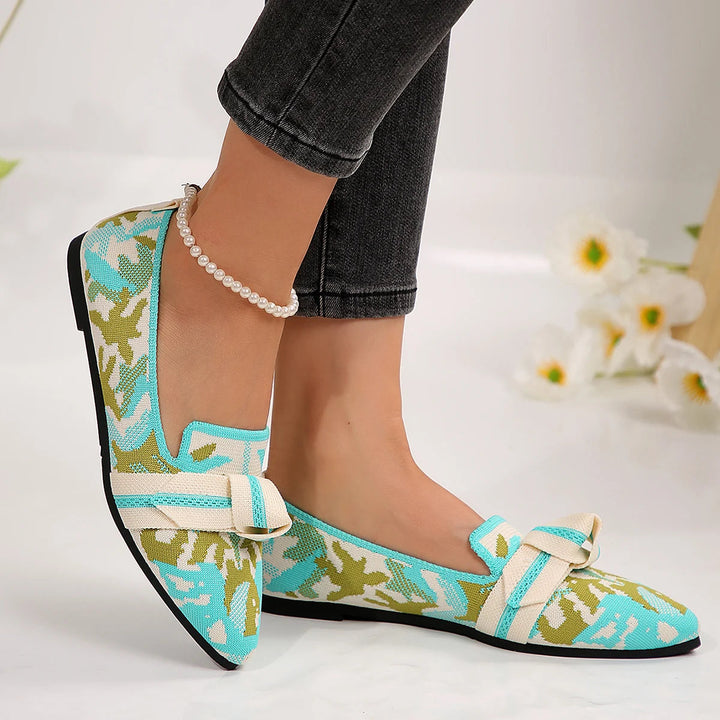 Florina Black Flats for Women - Cushioned Comfort & Breathable Design