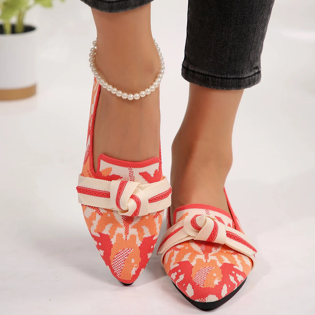 Florina Black Flats for Women - Cushioned Comfort & Breathable Design