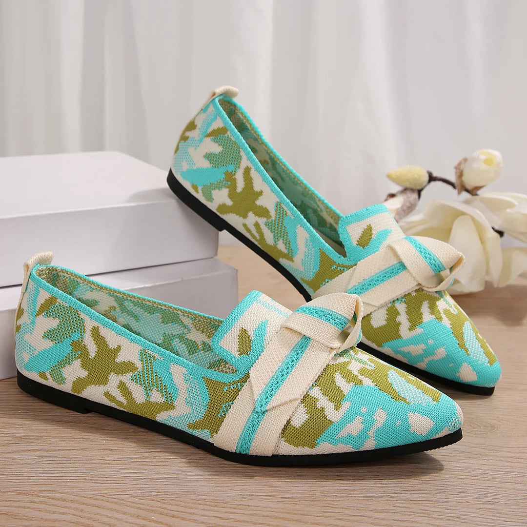 Florina Black Flats for Women - Cushioned Comfort & Breathable Design